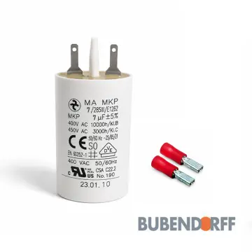 Condensateur permanent 7 µF pour moteurs volets roulants Bubendorff