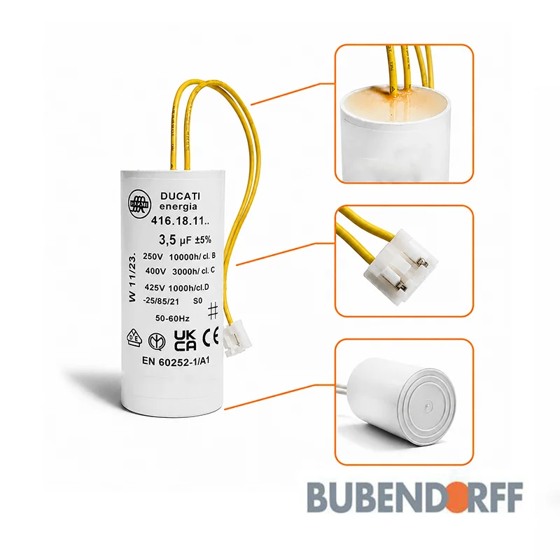 Condensateur permanent 3 5 UF moteur de volet Bubendorff fil Légendes