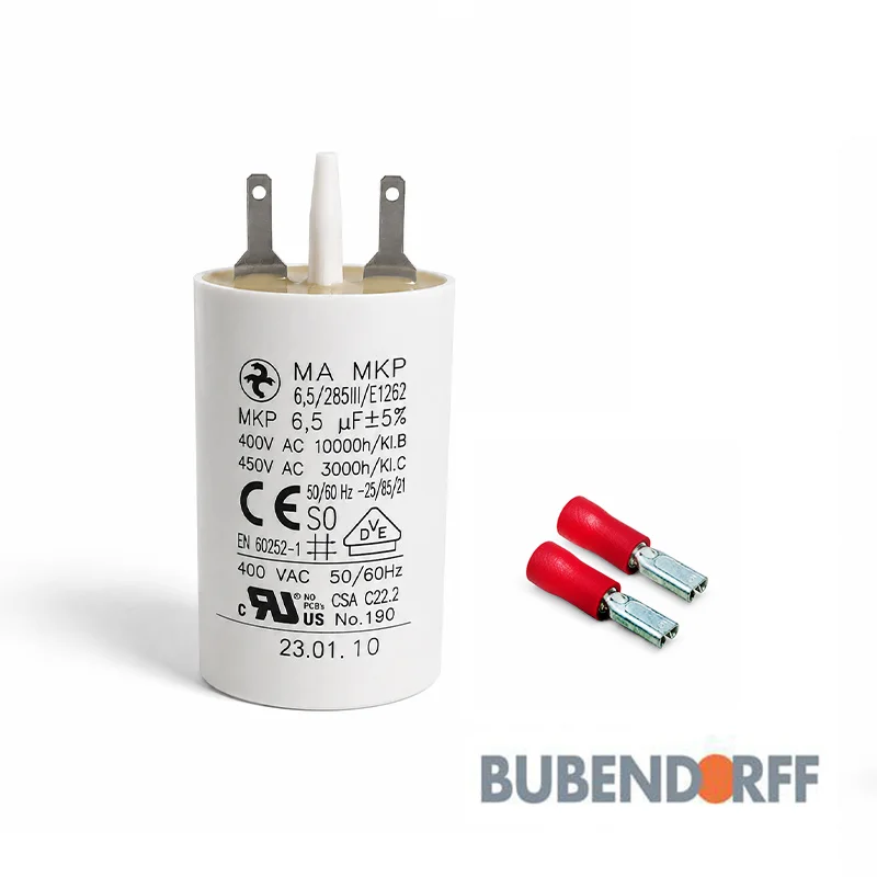 Condensateur permanent 6 5 µF pour moteurs volets roulants Bubendorff